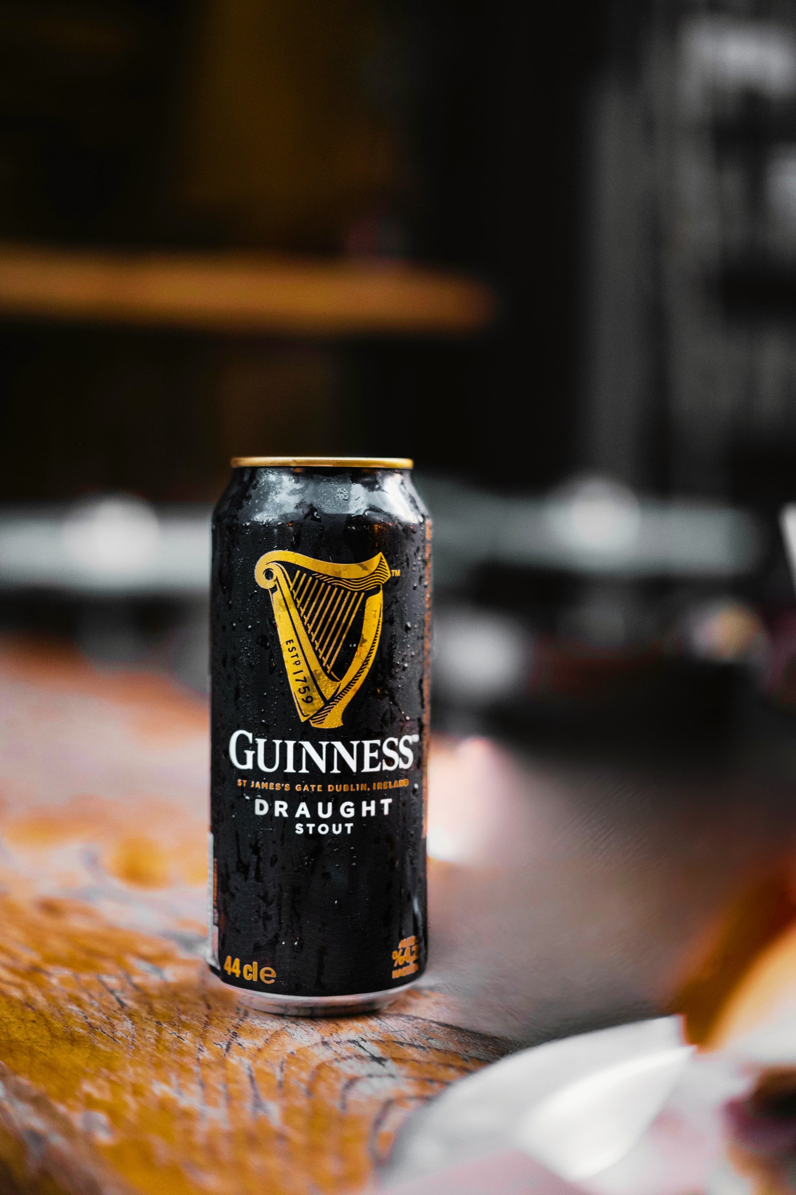 Pint of Guinness with a perfect two-part pour